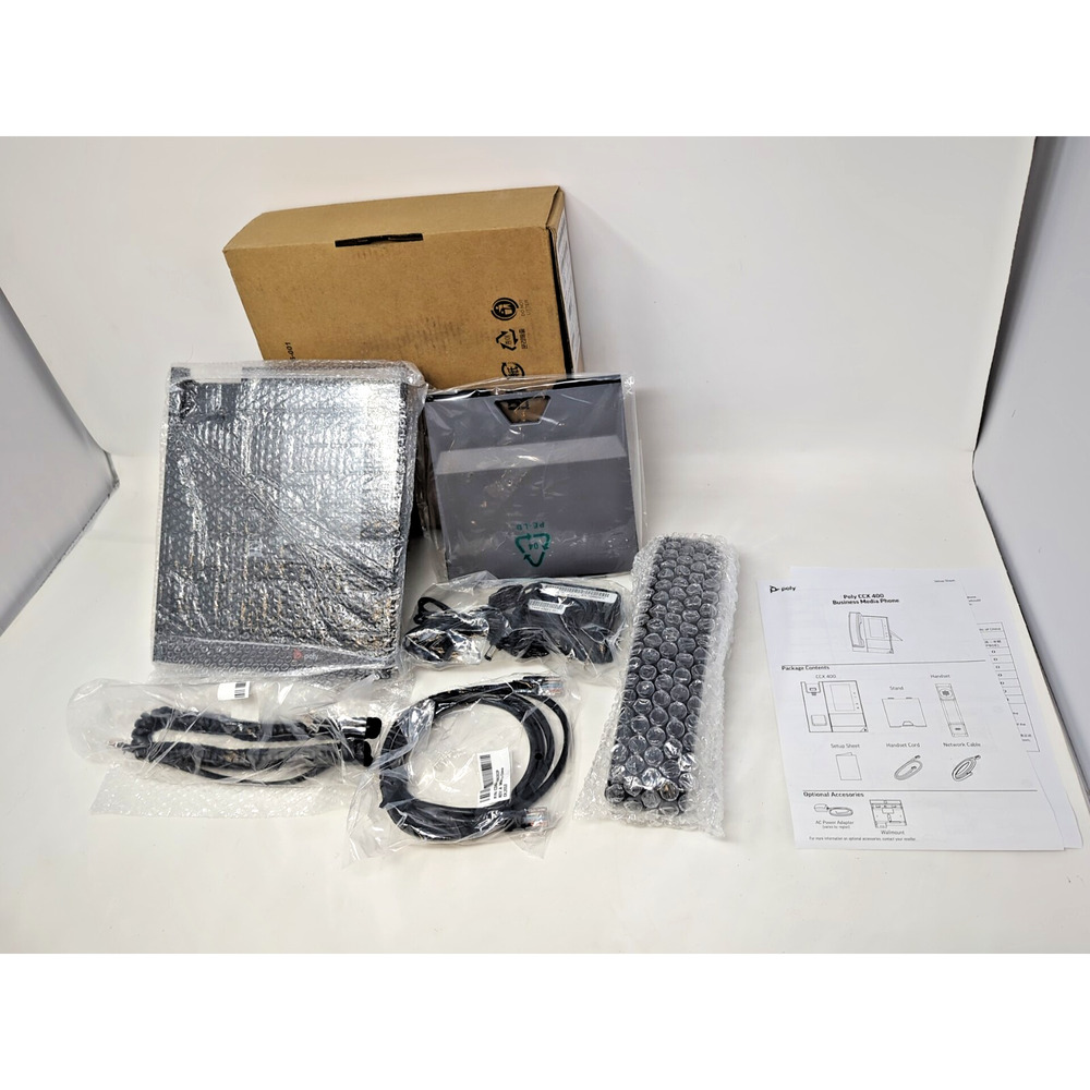 NEW OPEN BOX – Poly CCX 400 Desktop Business Media Phone 2200-49700-019 handset